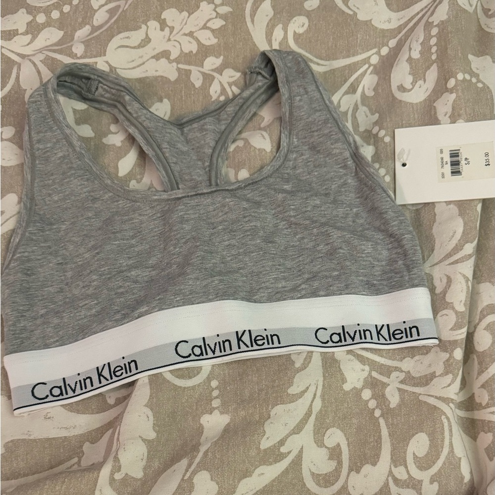 Calvin Klein Heather Gray Sports Bra